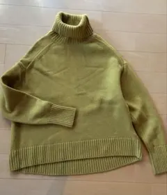 【美品】IENA タートルニット　カシミア混　マスタードイエロー