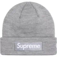 【新品】Supreme New Era Box Logo Beanie Grey