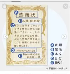 表彰状
