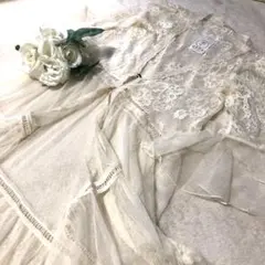 タグつき☆アクシーズファム　ガウン風レースロングカーディガン　シアー　レース