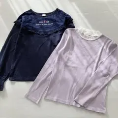 MEZZO PIANO ネイビー 長袖カットソー ニット　2点まとめ売り　160