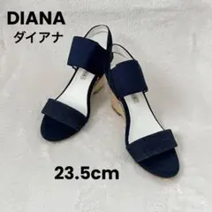 [美品]ダイアナ　デニム ウェッジヒールサンダル23.5cm