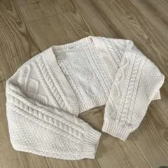 【FREAK'S STORE】アイボリー ケーブルニット カーディガン