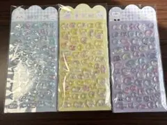 ぷくっと高クオリティかわいいぷくぷくどうぶつシール ３枚セット