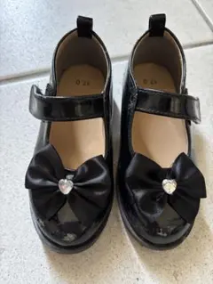 リボン付き黒フォーマルシューズ 17.0