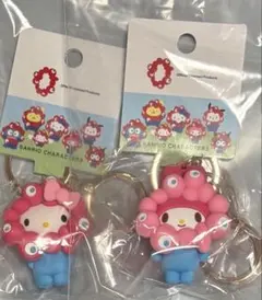 キティ・マイメロ　サンリオ　ミャクミャク　キーホルダー　パステル