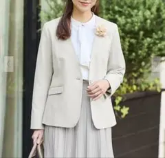 最終価格！グラシア❤︎ノーカラージャケット⭐︎柄織生地⭐︎超美品！