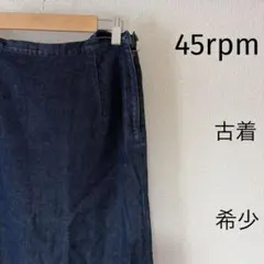 45rpm デニムスカート　サスペンダー　インディゴ　即購入OK！　極美品！！のサムネイル