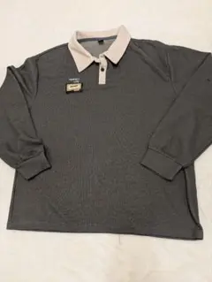 SHEIN グレー 長袖ポロシャツ