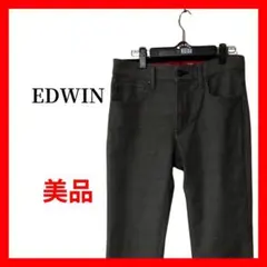 EDWIN メンズ スキニーパンツ 黒系 S/M チェック柄 B1807