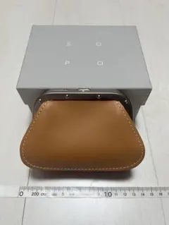 SOPO がま口 コインケース 小銭入れ 財布　キャメル