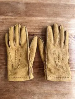 貴重 英国製 DENTS ペッカリーグローブ カシミヤライニング CORK