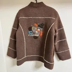 美品　カステルバジャック　 クマ刺繍 フリース　ボア　ジャケット　Sサイズ