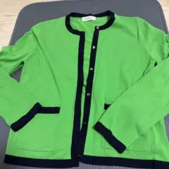 INED カーディガン グリーン・ネイビーのサムネイル
