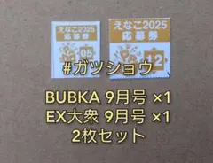 EX 大衆 BUBKA 2025年9月号 各 応募券 1枚 2枚セット