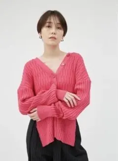 【美品】FRAY.ID バーティカルハニーカムカーディガン