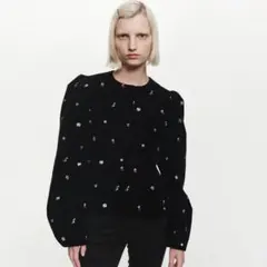 美品】BibiyビビィB. STARRY PEPURAMU CARDIGAN - メルカリ