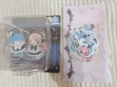 Happyくじ☆リトルツインスターズ☆フィギュア＆ミニケース付きステッカー