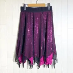 美品 atelier eiko スパンコール ダンススカート 社交ダンス ラテンのサムネイル