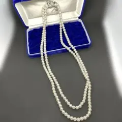 二連パール ネックレス 保管ケース付き
