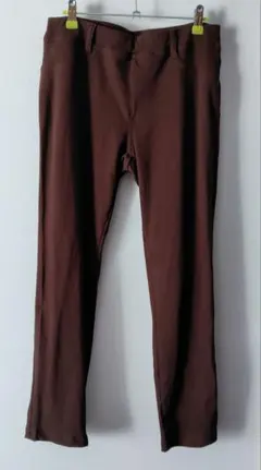 ストレッチパンツ　ブラウン　茶　LL