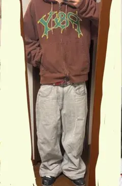 BLESSU BU BUGGY DENIM PANTS gray M