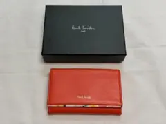 中古 ポールスミス 名刺・カード入れ オレンジ系