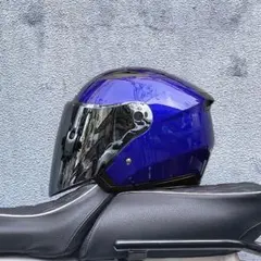 新入荷 バイク ダブルレンズ 内蔵サングラス ジェットヘルメット L 