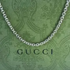 美品✨ グッチ GUCCIネックレス あずきチェーン 50cm シルバー Ag