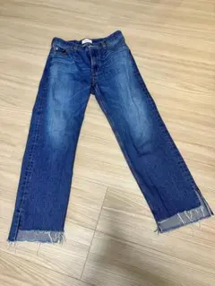 Mila Owen 裾段差テーパードデニムパンツ