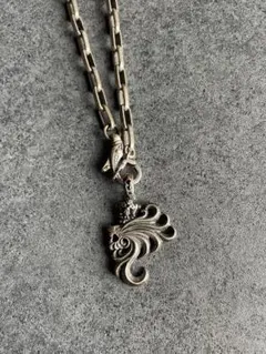 Lion Heart ドッグタグ ネックレス オーバルデザインチェーン 925 2025