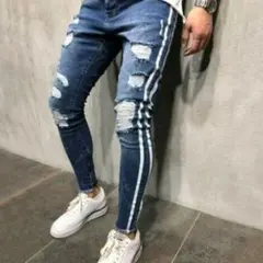 ★ダメージ加工 ジーンズ デニム パンツ Gパン スキニー カジュアル
