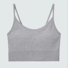 UNIQLO ユニクロ　シームレスハーフブラキャミソール　グレー