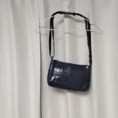 IBIZAネイビー クロコダイル ショルダーバッグ