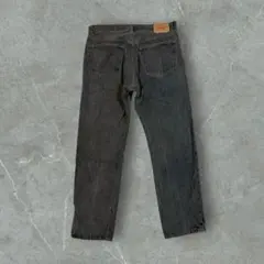 90s USA製 Levi’s 501 先染めブラック ストレートデニム W38