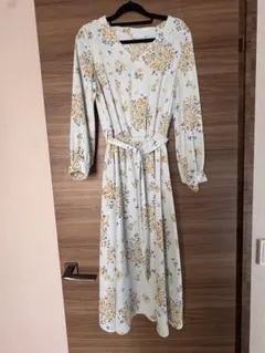 ROPÉ PICNIC 水色花柄ワンピース 38