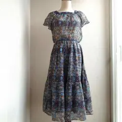 ほつれあり 昭和レトロ 花柄ワンピース