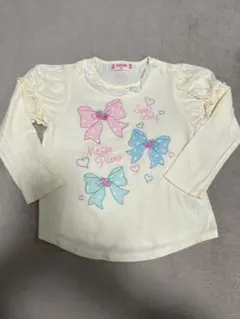 mezzo piano リボンプリント 長袖カットソー 100cm