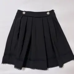 【美品】evelynブラック ハートビジューフレアスカート