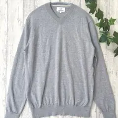 CALVIN KLEIN カルバンクライン Vネック セーター L グレーメンズ