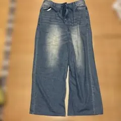 edakka ワイドレッグデニム Mサイズ ライトブルー