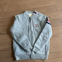 グレー ジップアップ セーター