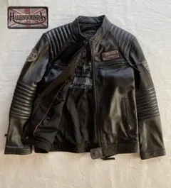 未使用　レザージャケット　シングルライダース　XXL メンズ エゾシカレザーライダースジャケット 男性 選べるサイズ M L XL XXL