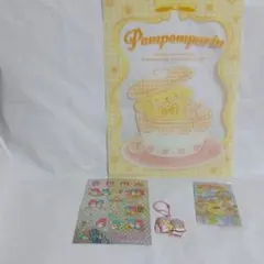サンリオ　リトルツインスターズ　シール　ラバーマスコット　ポムポムプリン　カード