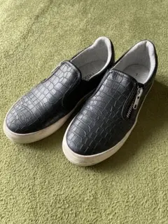 フェイクレザースリッポン　スニーカー　21.0