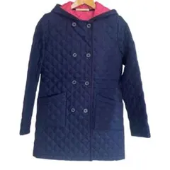 トラディショナルウェザーウェアキルティングコート 34 ネイビー×ピンク