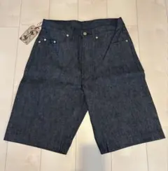 新品未使用　ギャングスタービル ハーフ デニムパンツ アイアンクロス　ワイドのサムネイル