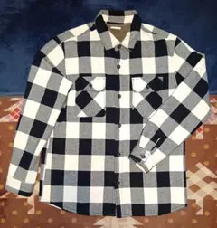 ブロックチェック柄 裏ボア シャツジャケット L