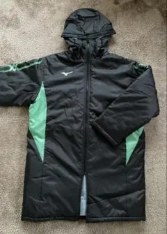 【極美品】ミズノ　箱根駅伝オリジナルベンチコート 読売新聞コラボ 黒・緑