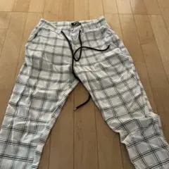 RTEG チェック柄リラックスパンツ S